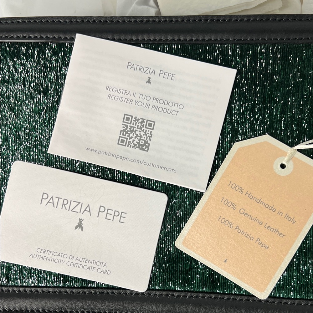 Patrizia Pepe Black and Green Shoulder Bag - Picture 9 of 15